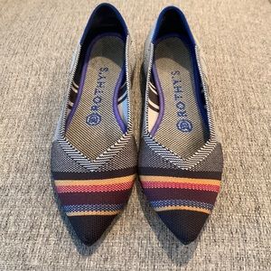 Rothy’s striped pointed toe flat - size 7